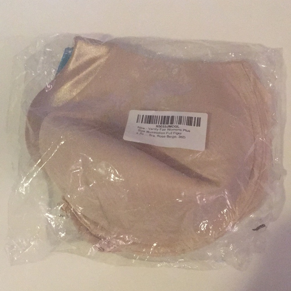 Vanity Fair 36D Rose beige bra NEW.